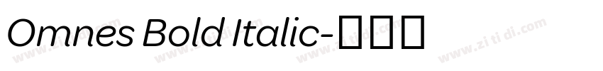 Omnes Bold Italic字体转换